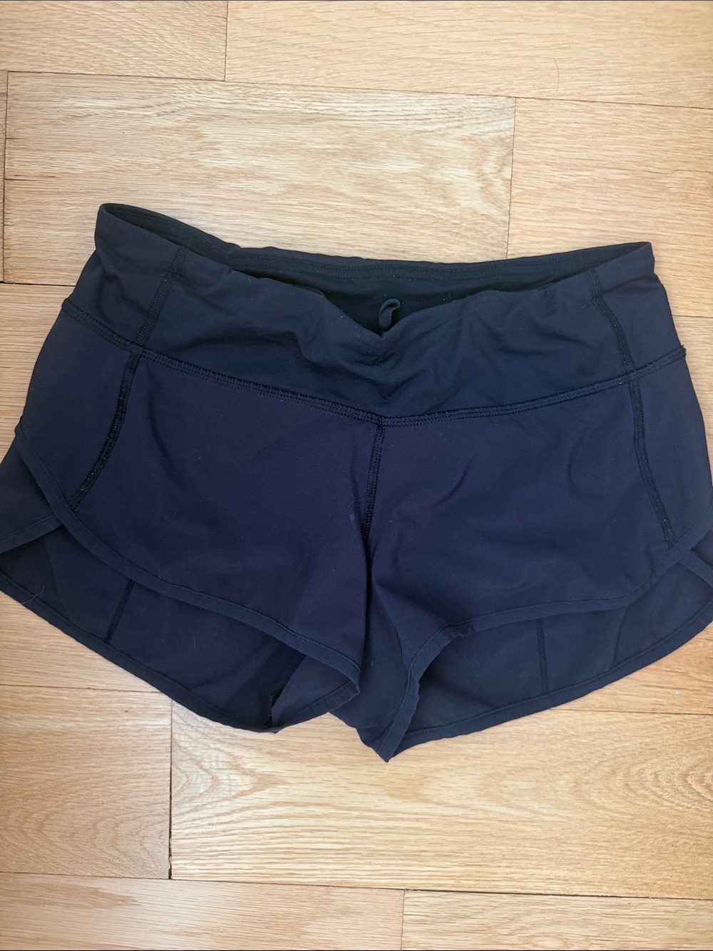 Lululemon speed up shorts in black. Size 4